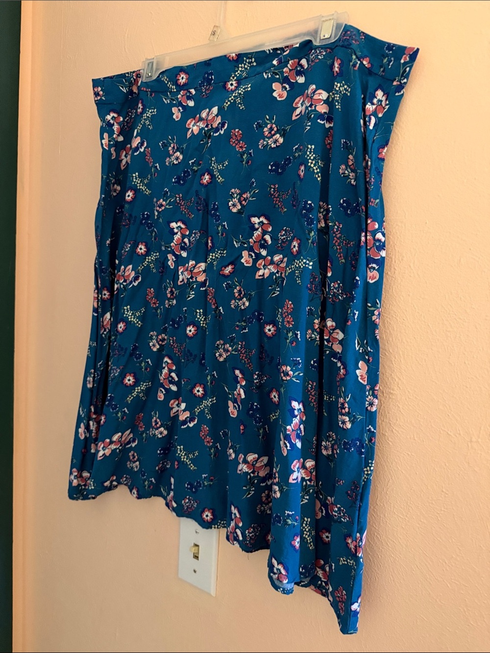 GAP Teal Floral knee length Skirt